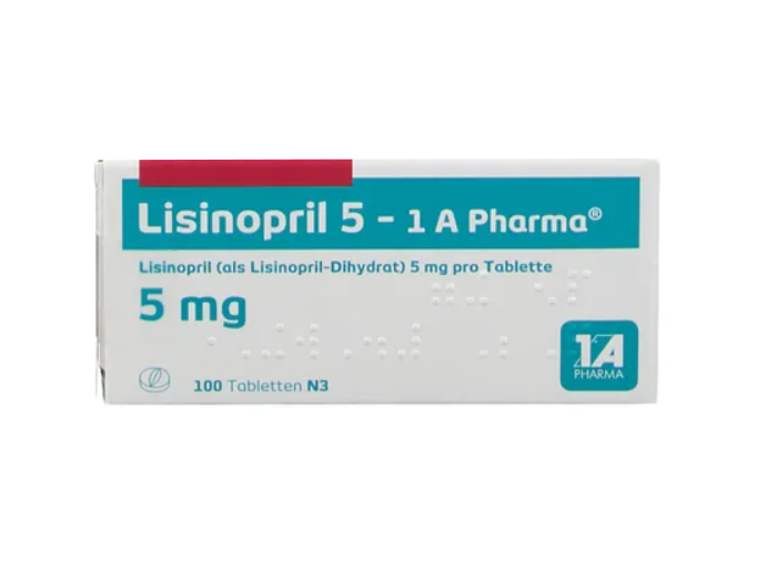 Packung Lisinopril 5 mg mit 100 tabletten von 1A Pharma