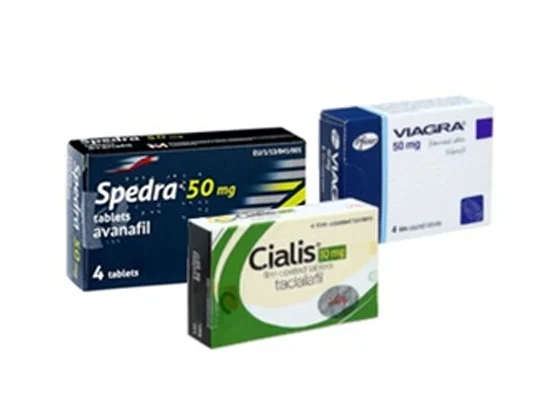 Packung Viagra, Cialis, Spedra zum Testen